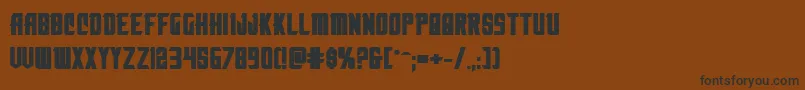 Nemenforcerboldexp Font – Black Fonts on Brown Background