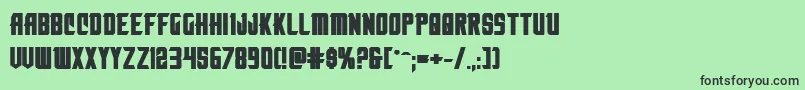 Nemenforcerboldexp Font – Black Fonts on Green Background