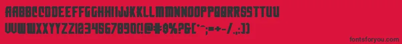 フォントNemenforcerboldexp – 赤い背景に黒い文字