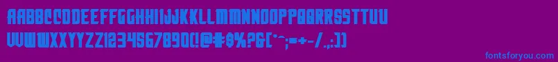 Nemenforcerboldexp Font – Blue Fonts on Purple Background