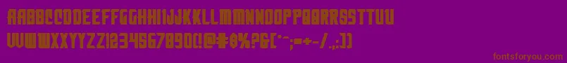 Nemenforcerboldexp Font – Brown Fonts on Purple Background