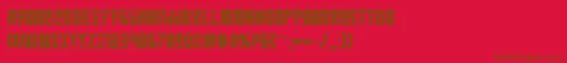 Nemenforcerboldexp Font – Brown Fonts on Red Background