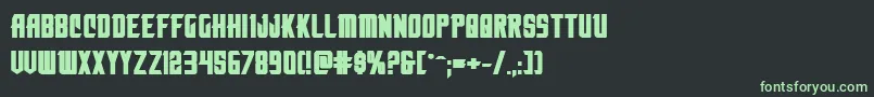 Nemenforcerboldexp Font – Green Fonts on Black Background