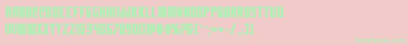 Nemenforcerboldexp Font – Green Fonts on Pink Background