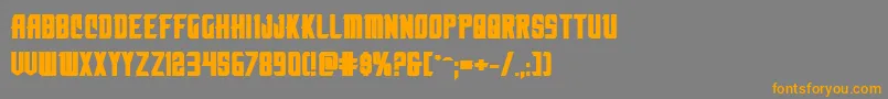 Nemenforcerboldexp Font – Orange Fonts on Gray Background