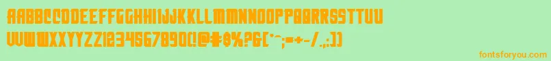 Nemenforcerboldexp Font – Orange Fonts on Green Background