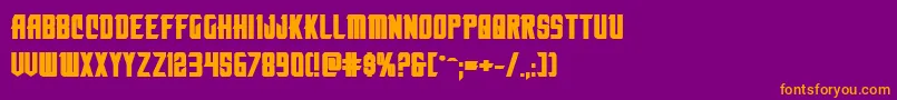 Nemenforcerboldexp Font – Orange Fonts on Purple Background