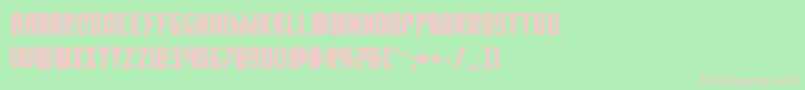Nemenforcerboldexp Font – Pink Fonts on Green Background