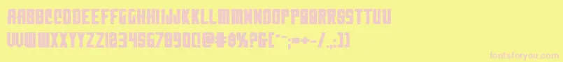 Nemenforcerboldexp Font – Pink Fonts on Yellow Background