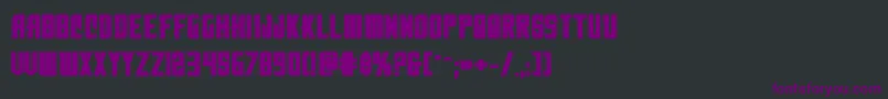 Nemenforcerboldexp Font – Purple Fonts on Black Background