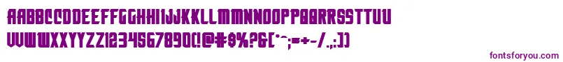 Nemenforcerboldexp Font – Purple Fonts on White Background