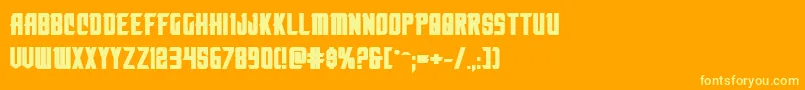 Nemenforcerboldexp Font – Yellow Fonts on Orange Background