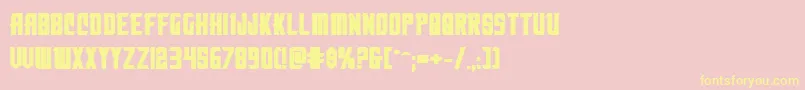 Nemenforcerboldexp Font – Yellow Fonts on Pink Background