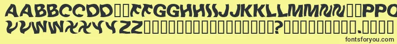 Linusplaysw Font – Black Fonts on Yellow Background