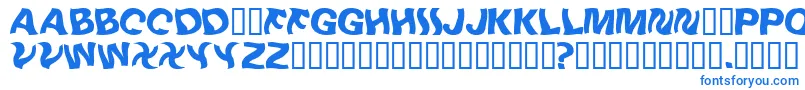 Linusplaysw Font – Blue Fonts on White Background