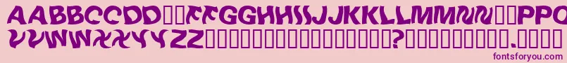 Linusplaysw Font – Purple Fonts on Pink Background