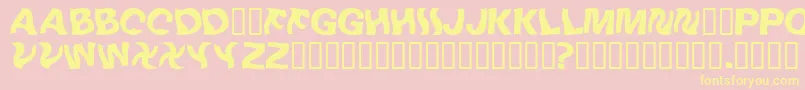 Linusplaysw Font – Yellow Fonts on Pink Background