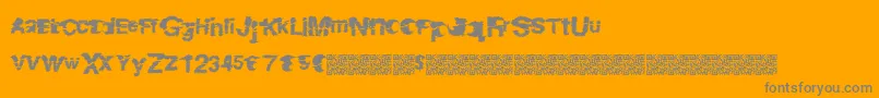 Dangerzone Font – Gray Fonts on Orange Background