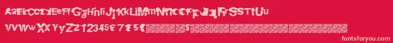 Dangerzone Font – Pink Fonts on Red Background