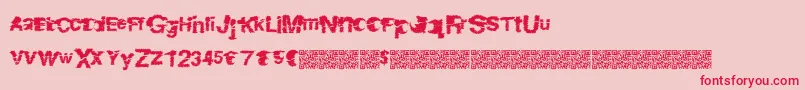 Dangerzone-Schriftart – Rote Schriften auf rosa Hintergrund