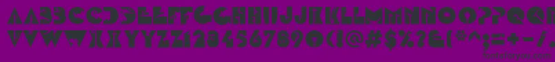 Шрифт LinotypezootypeLand – чёрные шрифты на фиолетовом фоне