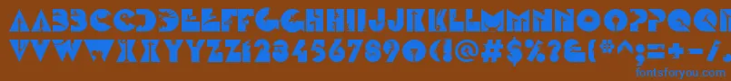 Saiba mais sobre a fonte LinotypezootypeLand Fonte LinotypezootypeLand – fontes azuis em um fundo marrom