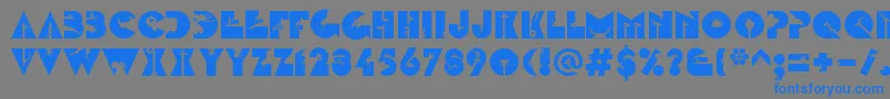 LinotypezootypeLand Font – Blue Fonts on Gray Background