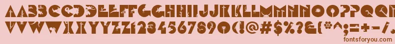 LinotypezootypeLand Font – Brown Fonts on Pink Background