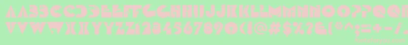 LinotypezootypeLand Font – Pink Fonts on Green Background