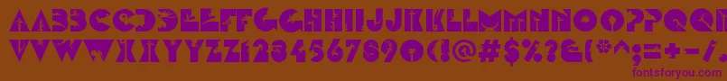 LinotypezootypeLand Font – Purple Fonts on Brown Background