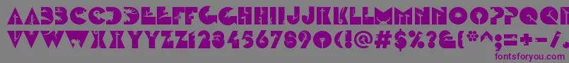 LinotypezootypeLand Font – Purple Fonts on Gray Background