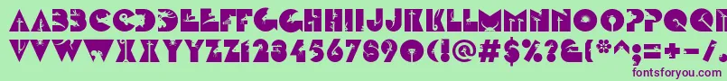 LinotypezootypeLand Font – Purple Fonts on Green Background