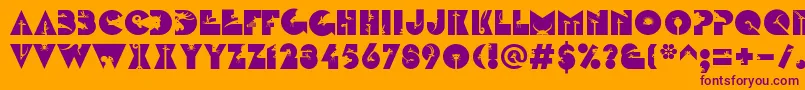 More about LinotypezootypeLand Font LinotypezootypeLand Font – Purple Fonts on Orange Background
