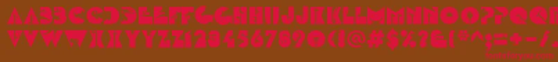 LinotypezootypeLand Font – Red Fonts on Brown Background
