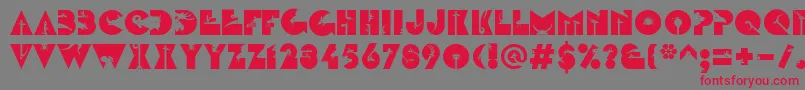 LinotypezootypeLand Font – Red Fonts on Gray Background
