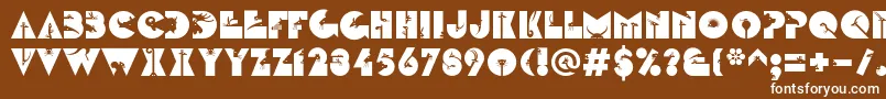 フォントLinotypezootypeLand – 茶色の背景に白い文字