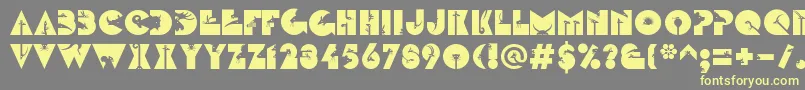 LinotypezootypeLand Font – Yellow Fonts on Gray Background