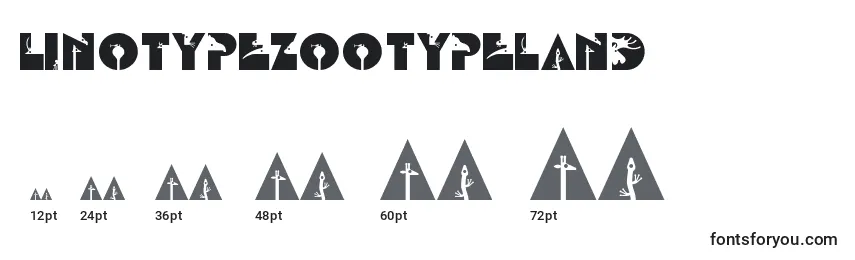 LinotypezootypeLand Font Sizes