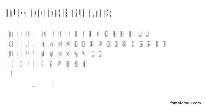 Czcionka InmonoRegular – alfabet, cyfry, specjalne znaki