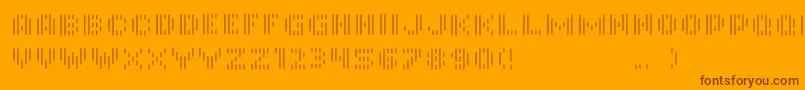 Fonte InmonoRegular – fontes marrons em um fundo laranja