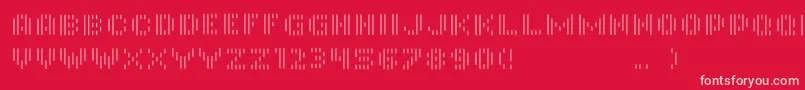 InmonoRegular-Schriftart – Rosa Schriften auf rotem Hintergrund