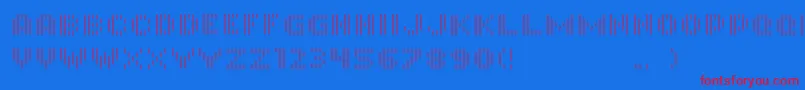 InmonoRegular Font – Red Fonts on Blue Background