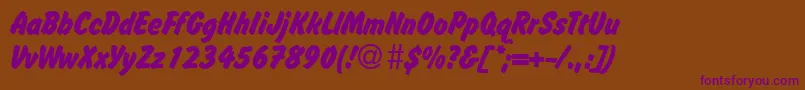 OkassiondbNormal Font – Purple Fonts on Brown Background