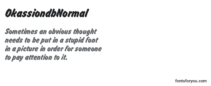 Review of the OkassiondbNormal Font