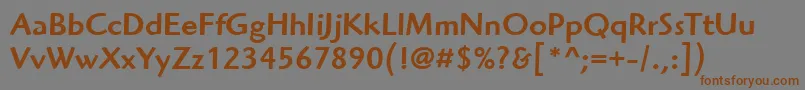 ItcHighlanderLtMedium Font – Brown Fonts on Gray Background