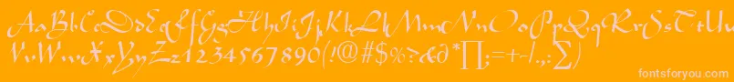 LegendDb Font – Pink Fonts on Orange Background