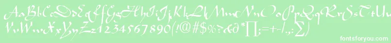 フォントLegendDb – 緑の背景に白い文字