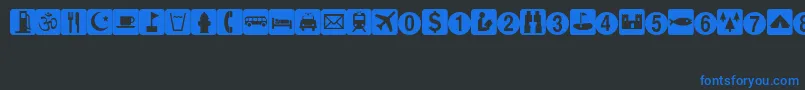 EsriArcpad Font – Blue Fonts on Black Background