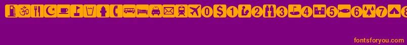 EsriArcpad Font – Orange Fonts on Purple Background