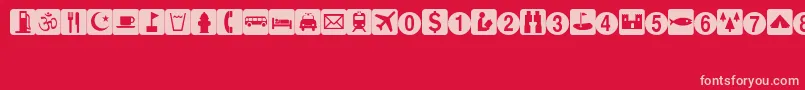 EsriArcpad Font – Pink Fonts on Red Background